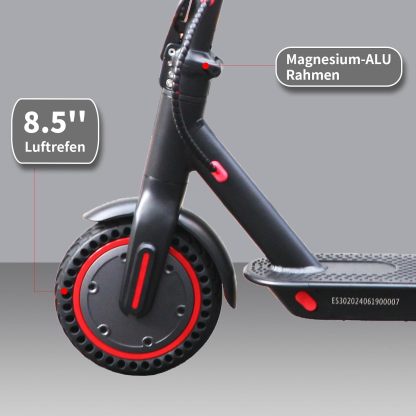 LuvTour Electric Scooter Adult, ES-S3 PRO E Scooters Max. 40km Range, Foldable Electric Scooters with APP, Double Braking System