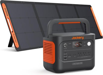 Jackery Explorer 1000 v2 Portable Power Station,1070Wh LiFePO4 Battery,1500W AC/100W USB-C Output, 1 Hr Fast Charge, Solar Generator for Camping,Emergency, RV, Off-Grid Living(Solar Panel Optional)