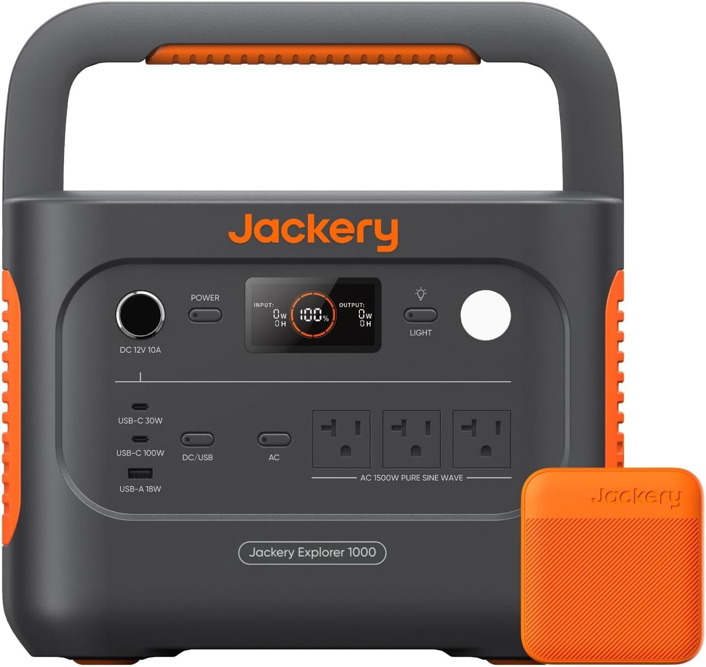Jackery Explorer 1000 v2 Portable Power Station,1070Wh LiFePO4 Battery,1500W AC/100W USB-C Output, 1 Hr Fast Charge, Solar Generator for Camping,Emergency, RV, Off-Grid Living(Solar Panel Optional)