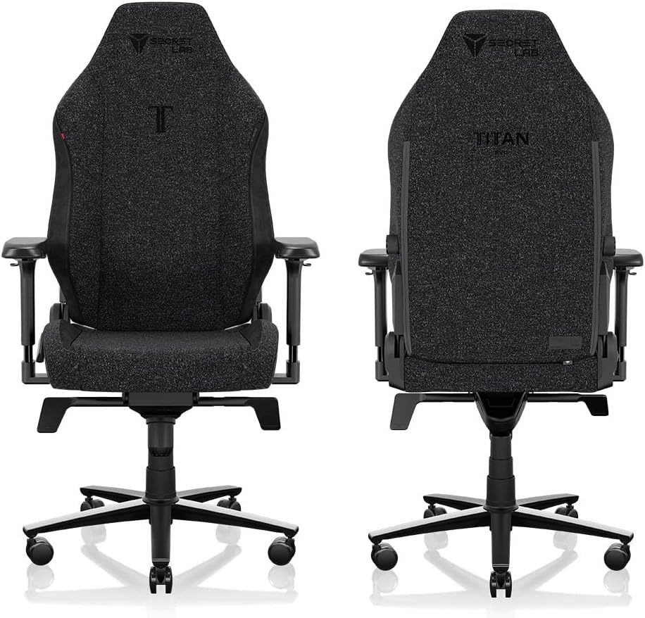 Secretlab Titan Evo Cookies & Cream Gaming Chair - Reclining, Ergonomic & Heavy Duty Computer Chair with 4D Armrests, Magnetic Head Pillow & Lumbar Support - Big and Tall 395 lbs - Gray - Fabric