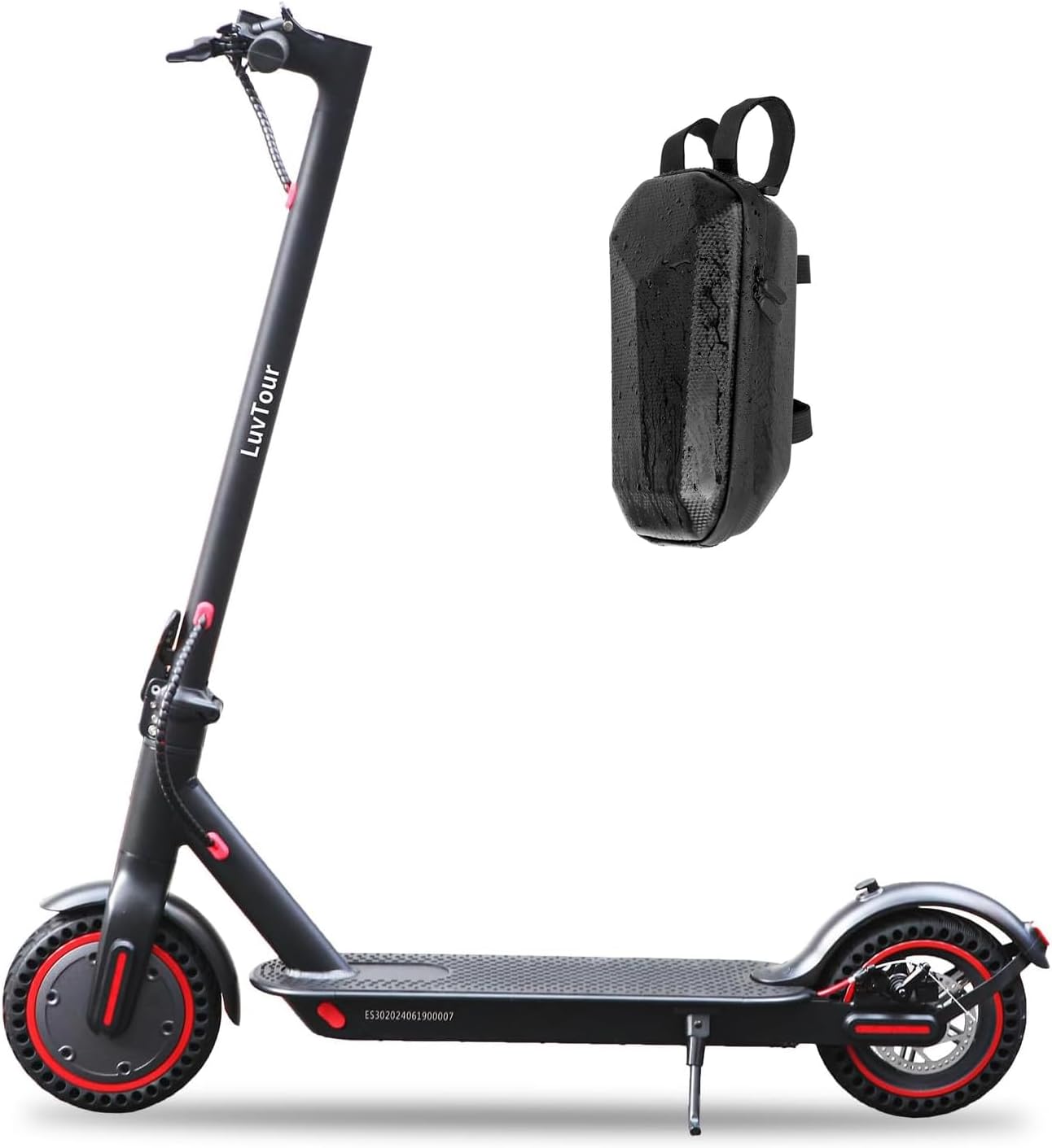 LuvTour Electric Scooter Adult, ES-S3 PRO E Scooters Max. 40km Range, Foldable Electric Scooters with APP, Double Braking System