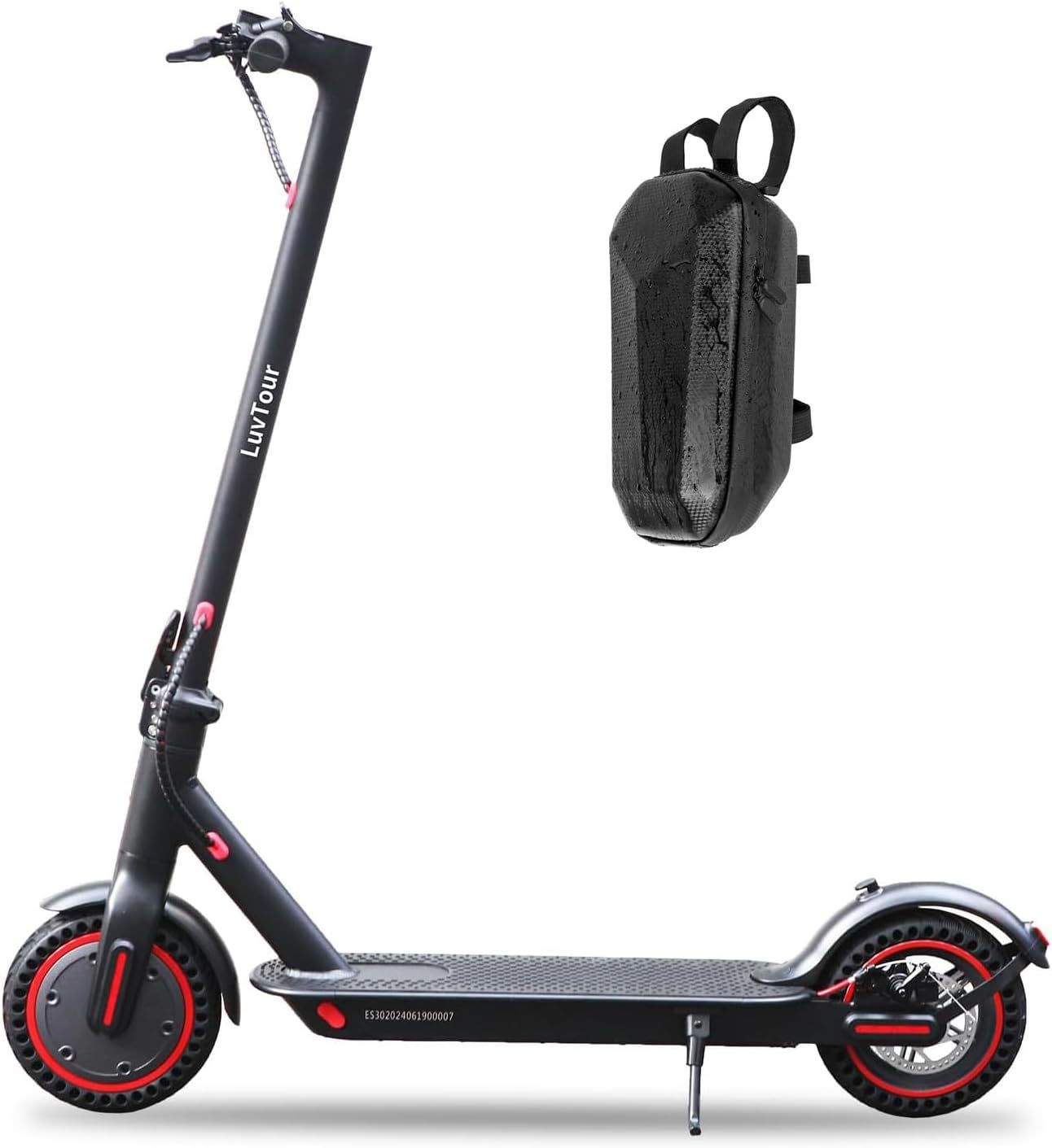 LuvTour Electric Scooter Adult, ES-S3 PRO E Scooters Max. 40km Range, Foldable Electric Scooters with APP, Double Braking System