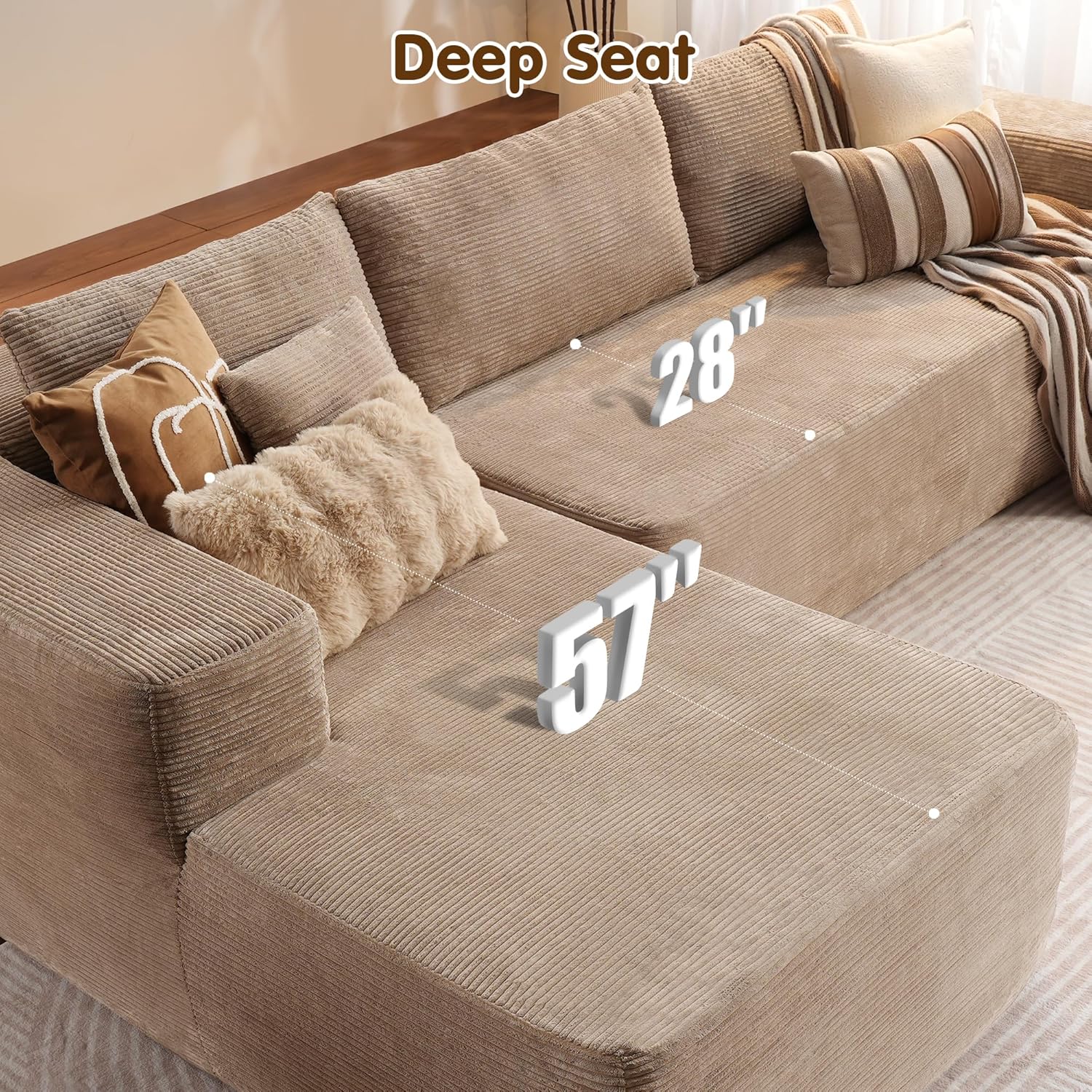 💥Last Day $39! 🔥Ovios Modular Cloud Sectional Sofa