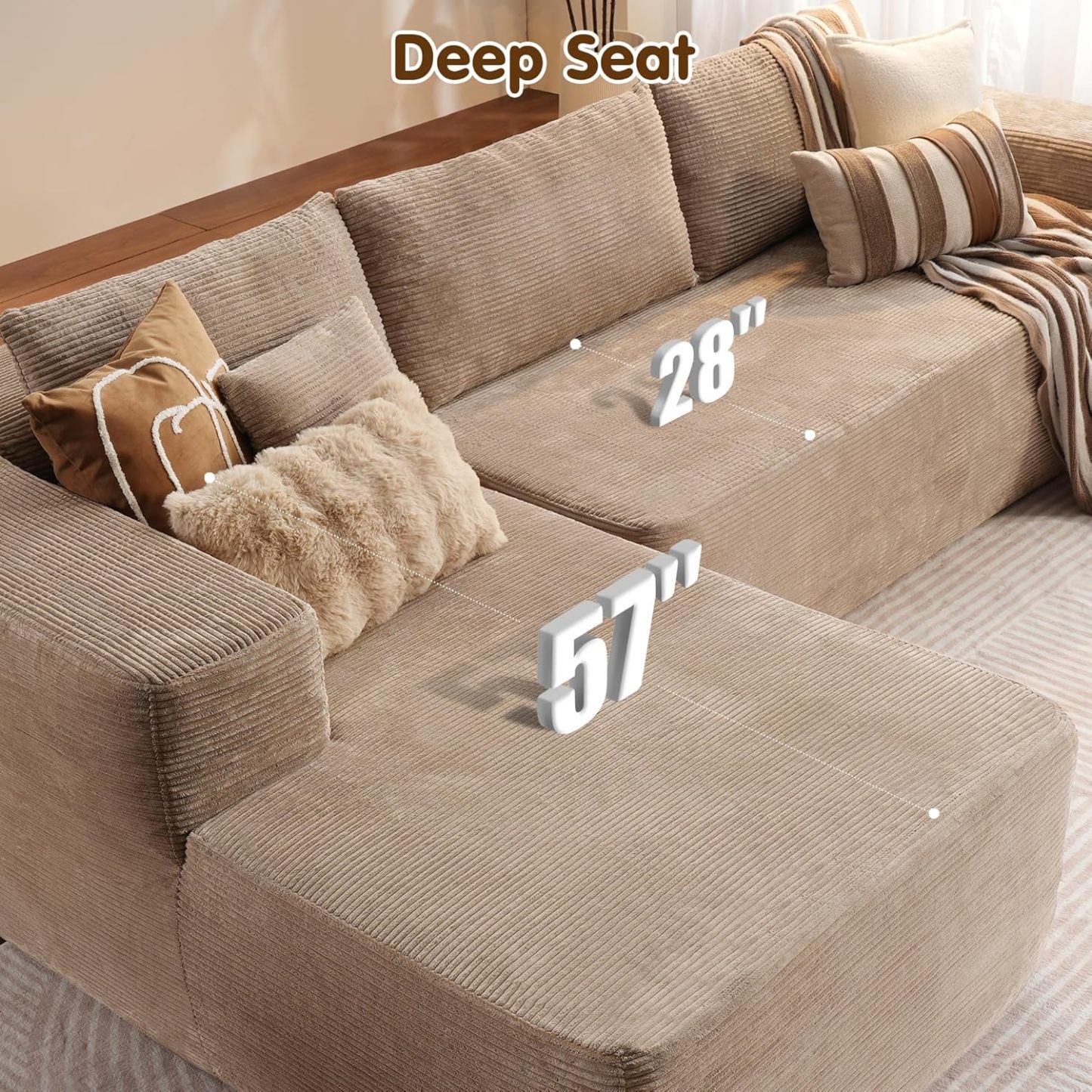 💥Last Day $39! 🔥Ovios Modular Cloud Sectional Sofa