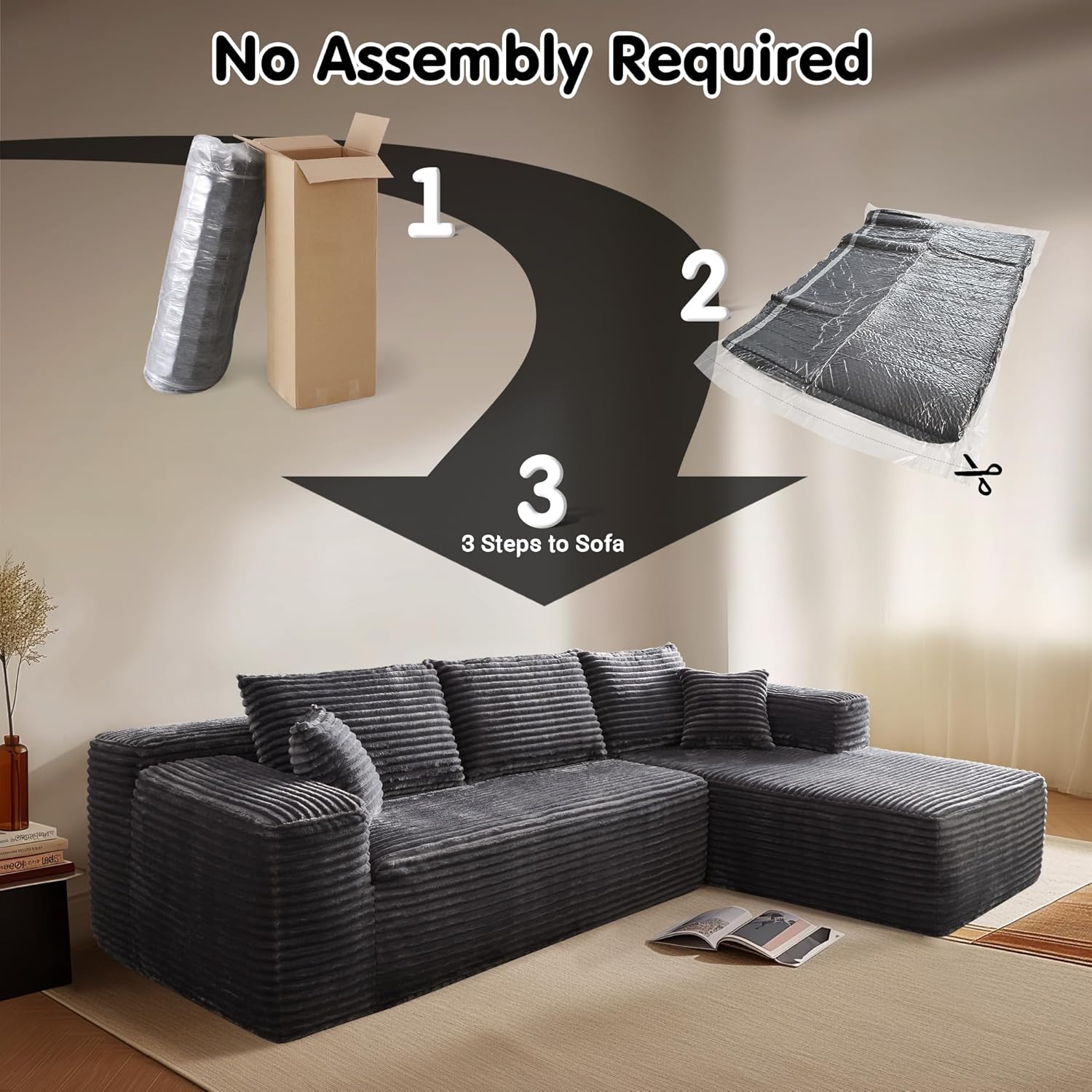 💥Last Day $39! 🔥Ovios Modular Cloud Sectional Sofa