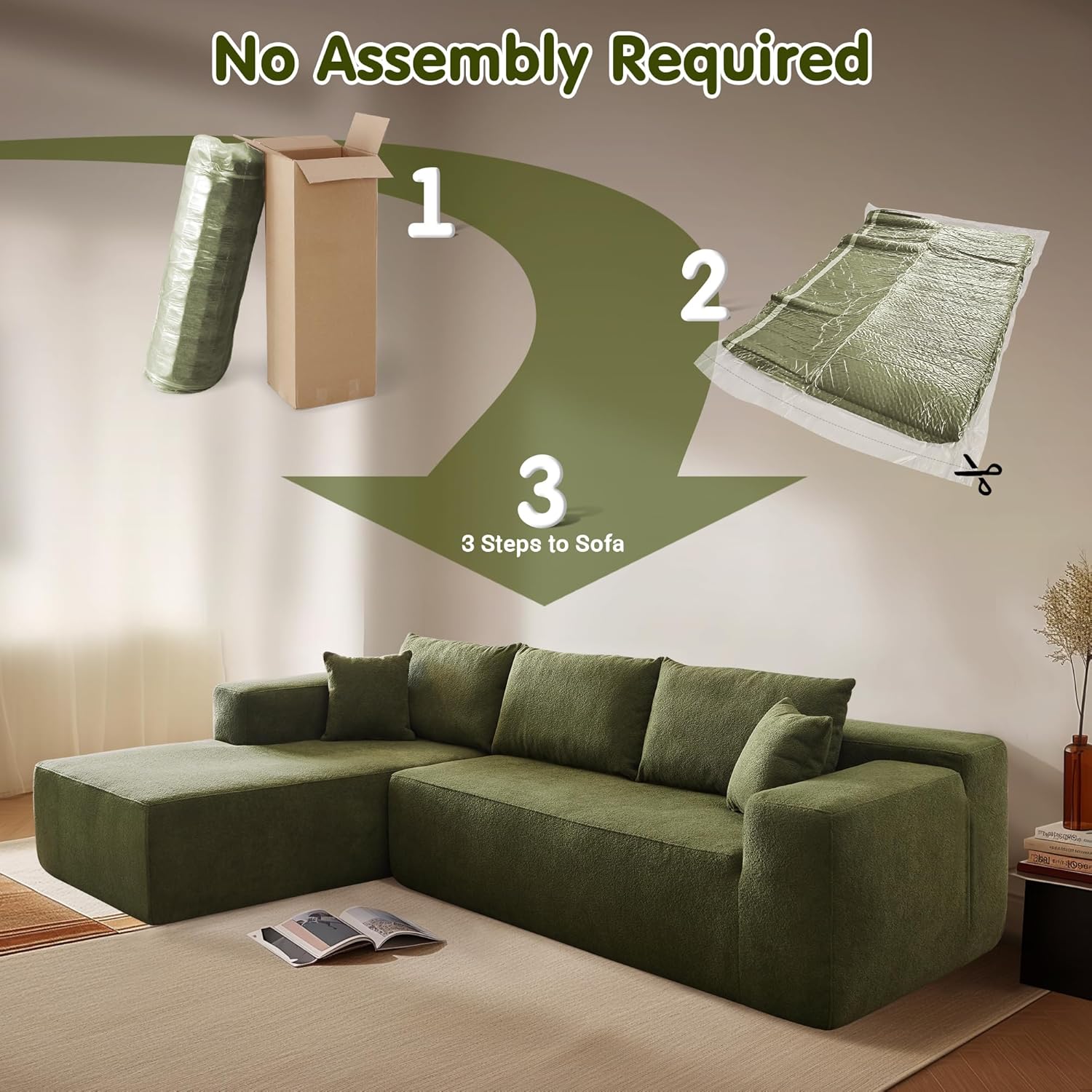 💥Last Day $39! 🔥Ovios Modular Cloud Sectional Sofa