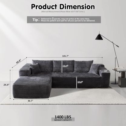 💥Last Day $39! 🔥Ovios Modular Cloud Sectional Sofa