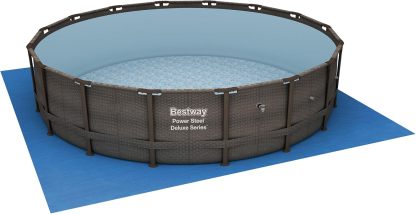 Bestway Power Steel 14’ x 42” Round Above Ground Outdoor Backyard Swimming Pool Set with 1,000 GPH Filter Pump, Ladder, and Pool Cover