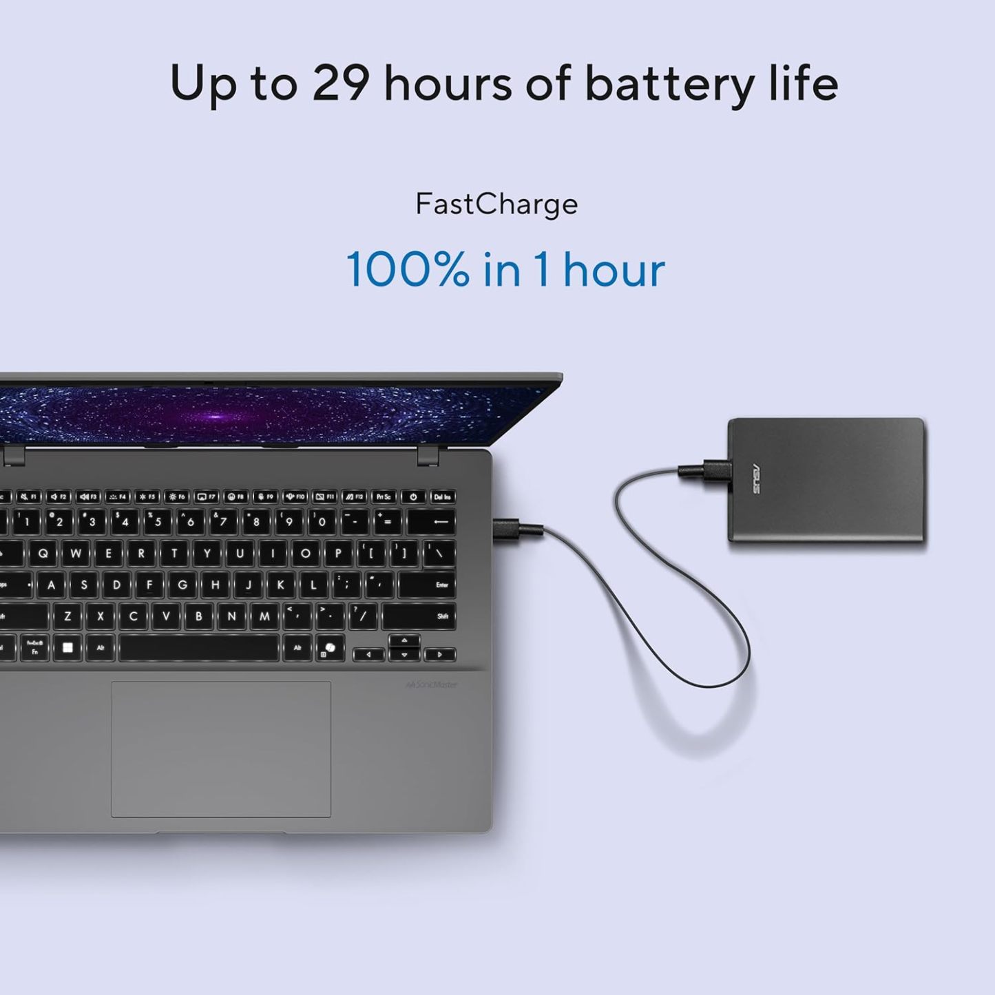  Vivobook 14 Laptop, 14” WUXGA 60Hz Display, Qualcomm Snapdragon X, Qualcomm Adreno GPU, 16GB RAM, 512GB SSD, Windows 11, Cool Silver, X1407QA-BS56
