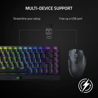  Naga V2 Pro Wireless MMO Gaming Mouse: 19+1 Programmable Buttons w/Swappable Side Plates - HyperScroll Pro Wheel - Focus Pro 30K Optical Sensor - Optical Mouse Switches Gen-3-300 Hr Battery