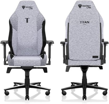 Secretlab Titan Evo Cookies & Cream Gaming Chair - Reclining, Ergonomic & Heavy Duty Computer Chair with 4D Armrests, Magnetic Head Pillow & Lumbar Support - Big and Tall 395 lbs - Gray - Fabric