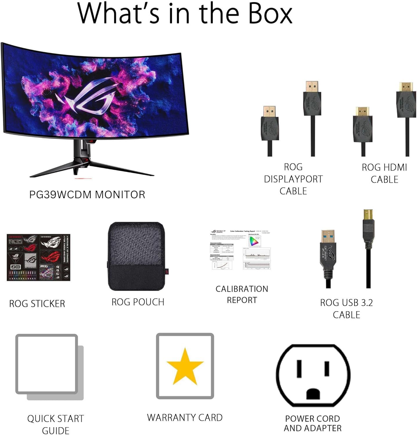  ROG Swift 27” 4K QD-OLED Gaming Monitor (PG27UCDM) - 240Hz, 0.03ms, Custom Heatsink, Neo Proximity Sensor, G-SYNC Compatible, 99% DCI-P3, True 10-bit color, DisplayPort 2.1a UHBR20, 3 yr warranty