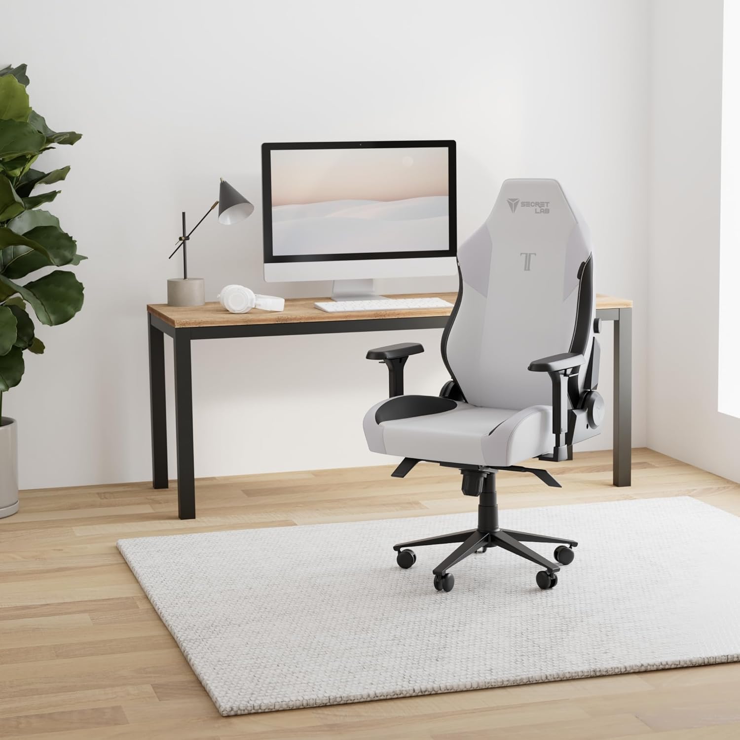 Secretlab Titan Evo Cookies & Cream Gaming Chair - Reclining, Ergonomic & Heavy Duty Computer Chair with 4D Armrests, Magnetic Head Pillow & Lumbar Support - Big and Tall 395 lbs - Gray - Fabric