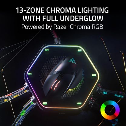  Basilisk V3 Pro 35K Wireless Gaming Mouse: HyperScroll Tilt Wheel - 35K DPI Optical Sensor Gen 2-13 Customizable Controls - Chroma RGB - Optical Switches Gen 3 - Up to 140 Hr Battery - Black