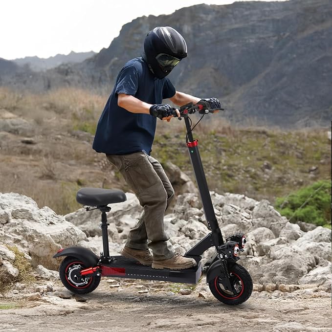Electric scooter, 40 miles of range, 28MPH , 1200Wmaximum motor,11-inch pneumatic tires, LED screen design,double suspension, maximum load capacity 330 pounds,adult commuting electric scooter