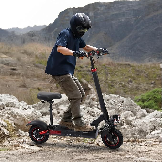 Electric scooter, 40 miles of range, 28MPH , 1200Wmaximum motor,11-inch pneumatic tires, LED screen design,double suspension, maximum load capacity 330 pounds,adult commuting electric scooter