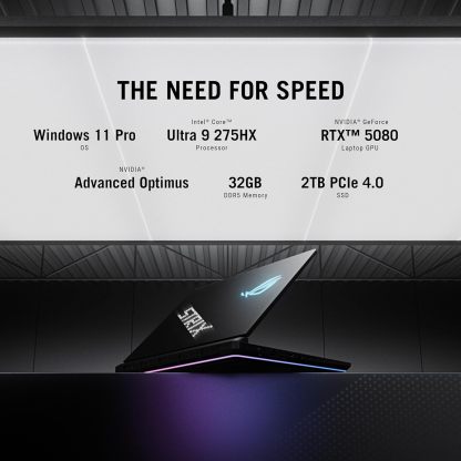  ROG Strix SCAR 16 (2025) Gaming Laptop, 16” ROG Nebula HDR 16:10 2.5K 240Hz/3ms, NVIDIA GeForce RTX 5080, Intel Core Ultra 9 275HX, 32GB DDR5, 2TB PCIe Gen 4 SSD, Wi-Fi 7, Win 11 Pro, G635LW-XS97