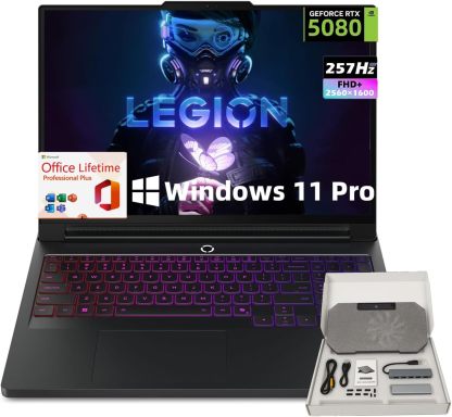  Legion Pro 7i Gen 10 16" Gaming Laptop (2025 Model) Intel Core Ultra 9 275HX 24C, NVIDIA GeForce RTX 5080 16GB, 64GB RAM, 2TB (1TB+1TB) NVMe SSD, 16.0" WQXGA OLED 500 nits 240Hz, Windows 11 Pro