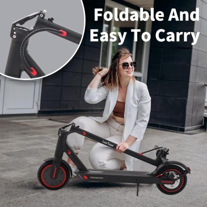 LuvTour Electric Scooter Adult, ES-S3 PRO E Scooters Max. 40km Range, Foldable Electric Scooters with APP, Double Braking System