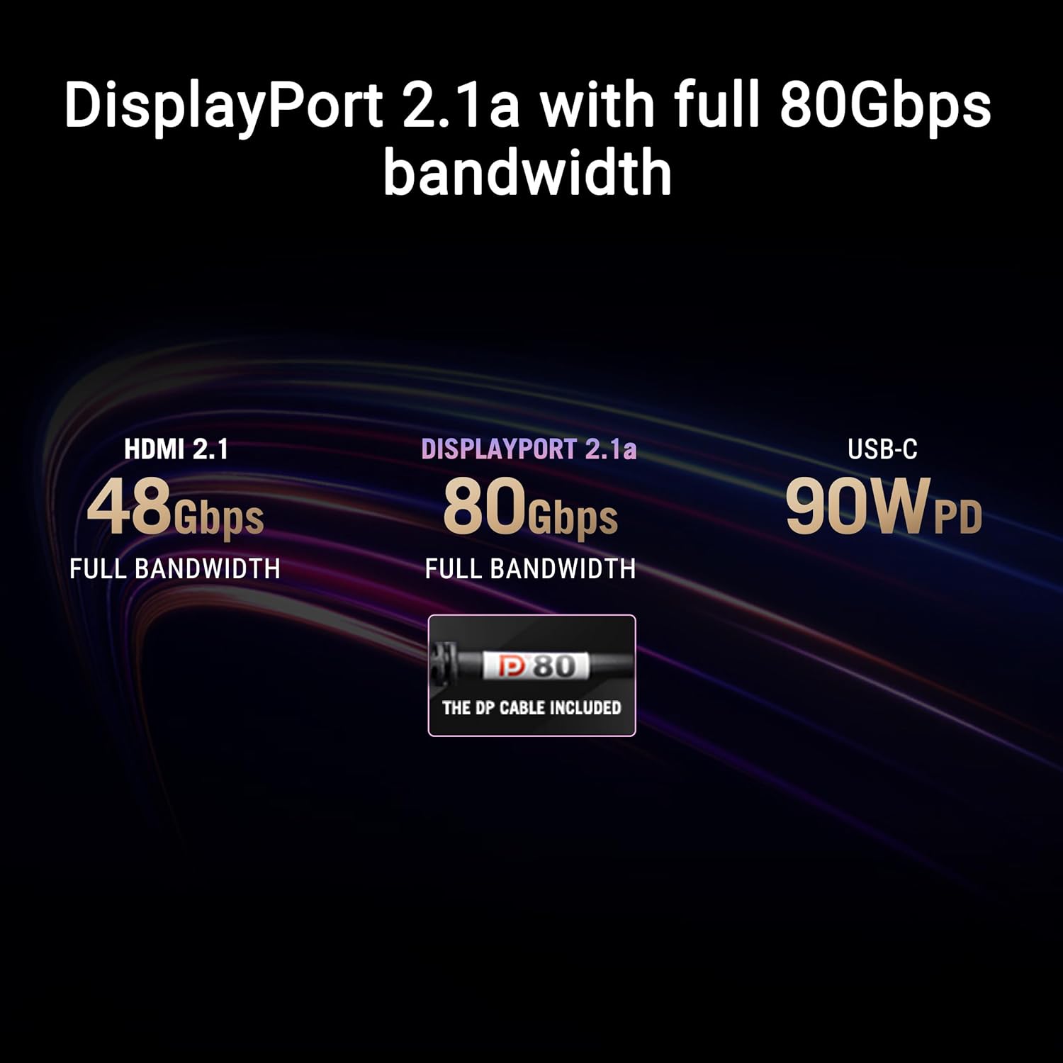  ROG Swift 27” 4K QD-OLED Gaming Monitor (PG27UCDM) - 240Hz, 0.03ms, Custom Heatsink, Neo Proximity Sensor, G-SYNC Compatible, 99% DCI-P3, True 10-bit color, DisplayPort 2.1a UHBR20, 3 yr warranty
