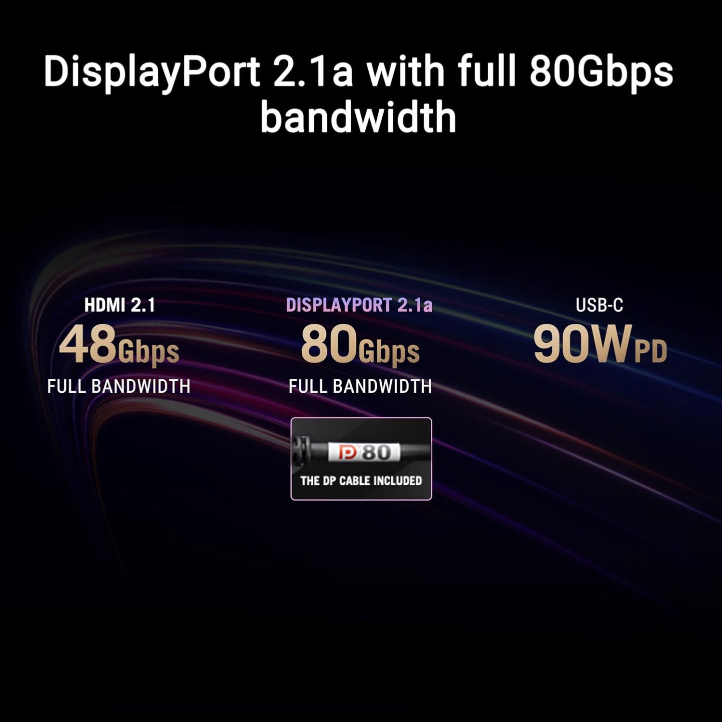  ROG Swift 27” 4K QD-OLED Gaming Monitor (PG27UCDM) - 240Hz, 0.03ms, Custom Heatsink, Neo Proximity Sensor, G-SYNC Compatible, 99% DCI-P3, True 10-bit color, DisplayPort 2.1a UHBR20, 3 yr warranty