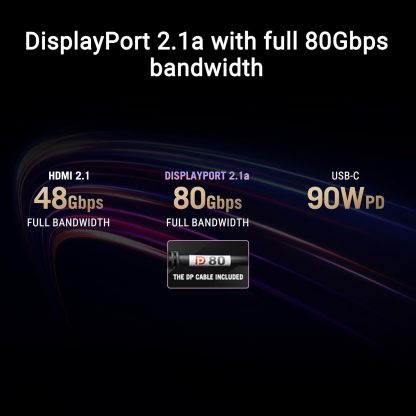  ROG Swift 27” 4K QD-OLED Gaming Monitor (PG27UCDM) - 240Hz, 0.03ms, Custom Heatsink, Neo Proximity Sensor, G-SYNC Compatible, 99% DCI-P3, True 10-bit color, DisplayPort 2.1a UHBR20, 3 yr warranty