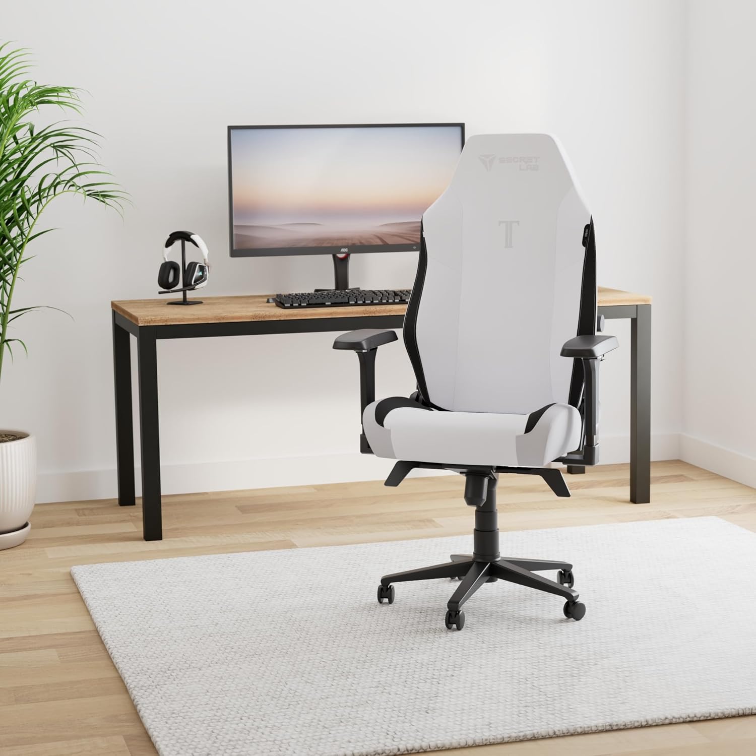Secretlab Titan Evo Cookies & Cream Gaming Chair - Reclining, Ergonomic & Heavy Duty Computer Chair with 4D Armrests, Magnetic Head Pillow & Lumbar Support - Big and Tall 395 lbs - Gray - Fabric