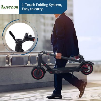 LuvTour Electric Scooter Adult, ES-S3 PRO E Scooters Max. 40km Range, Foldable Electric Scooters with APP, Double Braking System