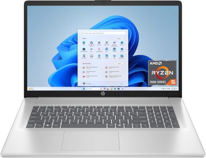 HP 2025 17.3" HD+ Laptop, with Free Lifetime Microsoft Office 2024, Intel Core i3-N305, 32GB RAM, 1TB SSD, Intel UHD Graphics, Windows 11 Pro, Natural Silver, Wi-Fi 6, Copilot, with USB Hub & Pouch