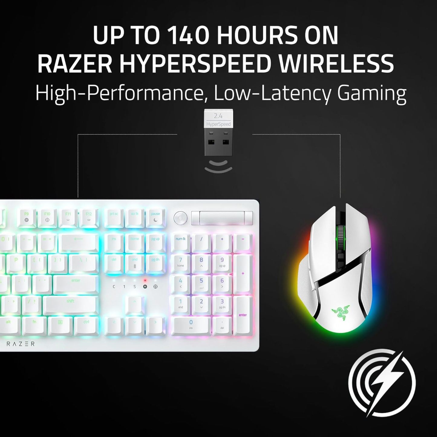  Basilisk V3 Pro 35K Wireless Gaming Mouse: HyperScroll Tilt Wheel - 35K DPI Optical Sensor Gen 2-13 Customizable Controls - Chroma RGB - Optical Switches Gen 3 - Up to 140 Hr Battery - Black