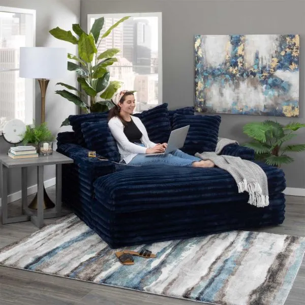 （ Last 49 items）Comfy Upholstered Chaise Lounge Sofa