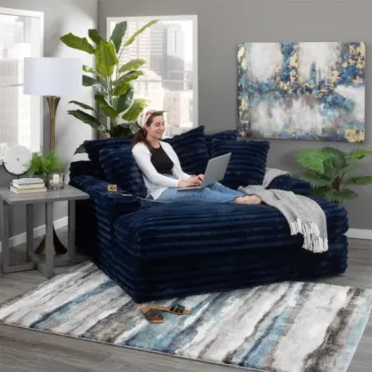 （ Last 49 items）Comfy Upholstered Chaise Lounge Sofa