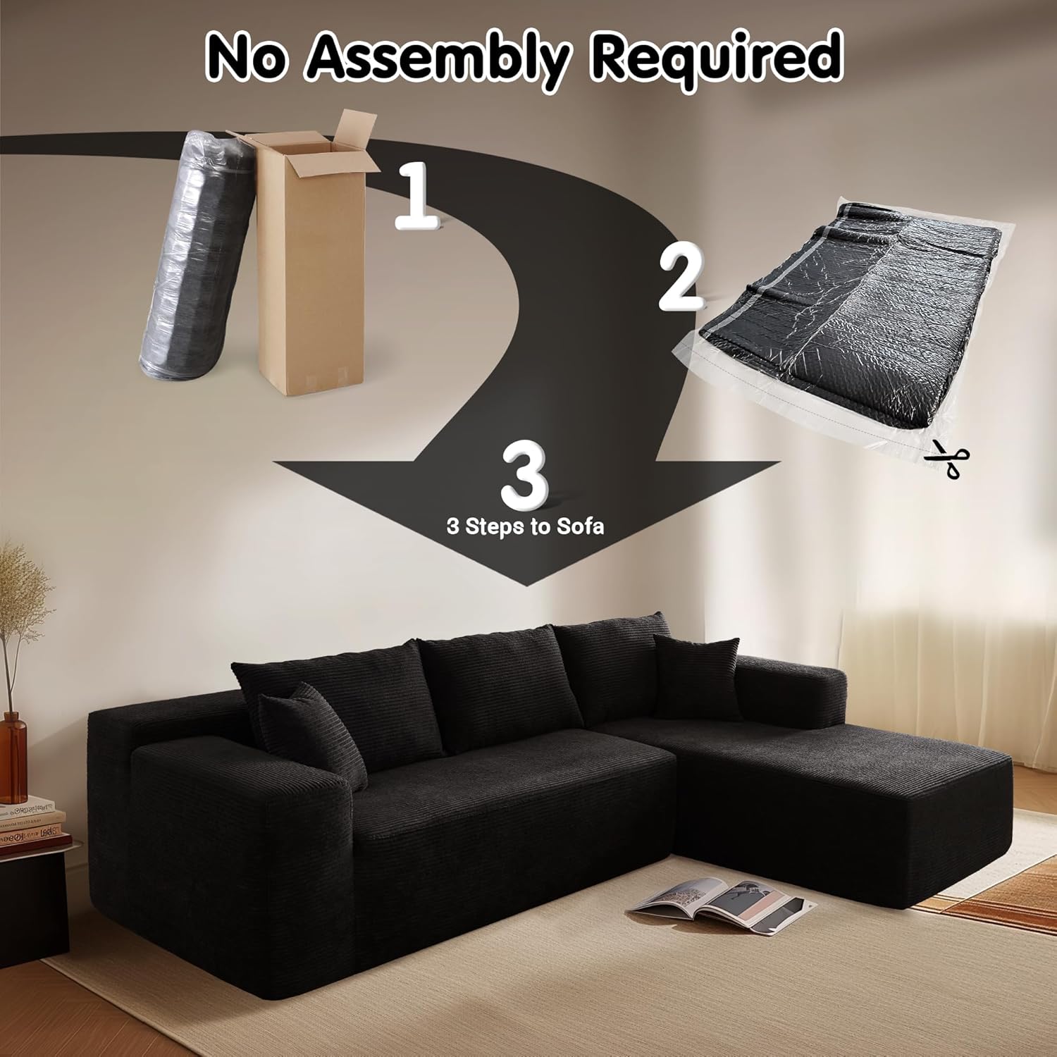💥Last Day $39! 🔥Ovios Modular Cloud Sectional Sofa