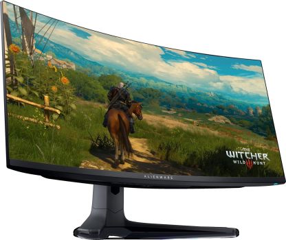  AW3423DWF 34" Curved Gaming Monitor, QD-OLED (3440x1440) 165Hz Display, 0.1ms Gray-to-Gray, 1.07 Billions Colors, AMD FreeSync Premium Pro, DisplayPort/HDMI, with MTC HDMI Cable