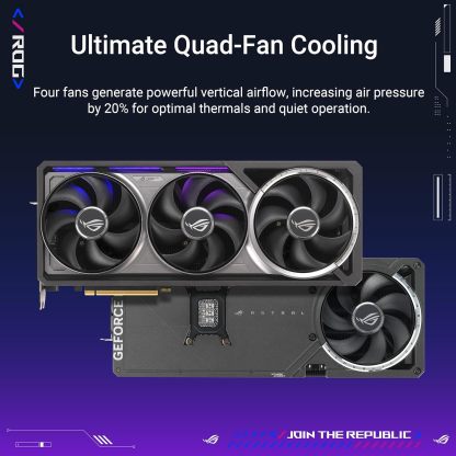  ROG Astral GeForce RTX™ 5080 OC Edition Gaming Graphics Card (PCIe® 5.0, 16GB GDDR7, HDMI®/DP 2.1, 3.8-Slot, 4-Fan Design, Axial-tech Fans, Patented Vapor Chamber, Phase-Change GPU Thermal pad)