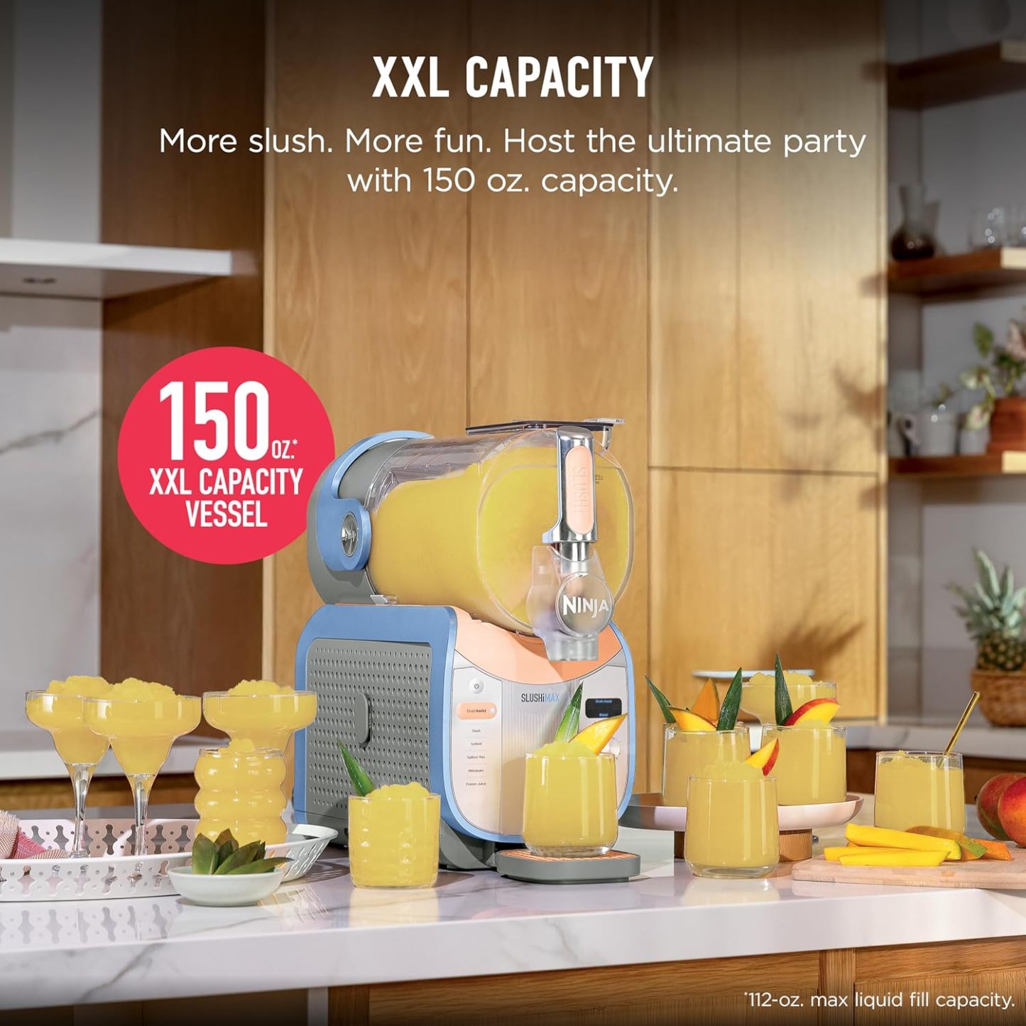 Ninja SLUSHi Max | XXL Smart Frozen Drink Maker | Exclusive Smart Technology | Party-Sized 150oz Capacity | No Ice Needed | 6 Programs | Perfect Temp & Texture up to 12 hours | Soft Sage | FS605SG