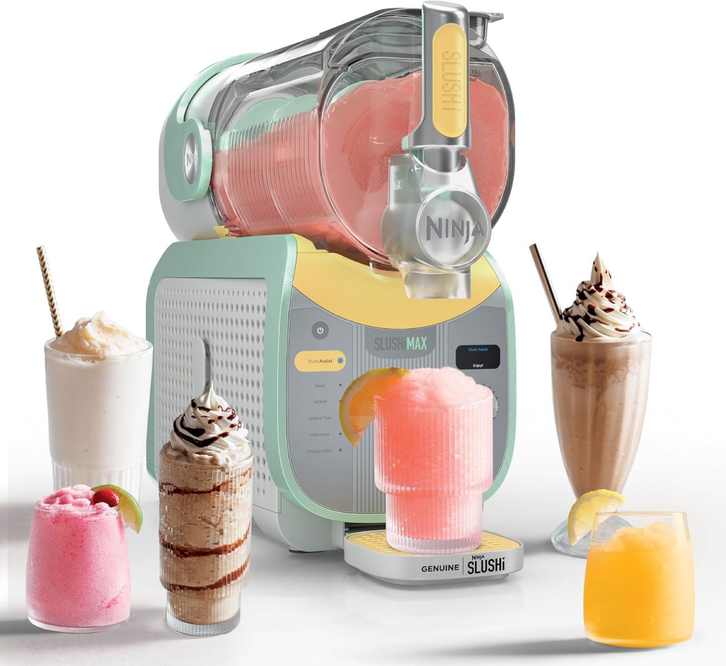 Ninja SLUSHi Max | XXL Smart Frozen Drink Maker | Exclusive Smart Technology | Party-Sized 150oz Capacity | No Ice Needed | 6 Programs | Perfect Temp & Texture up to 12 hours | Soft Sage | FS605SG