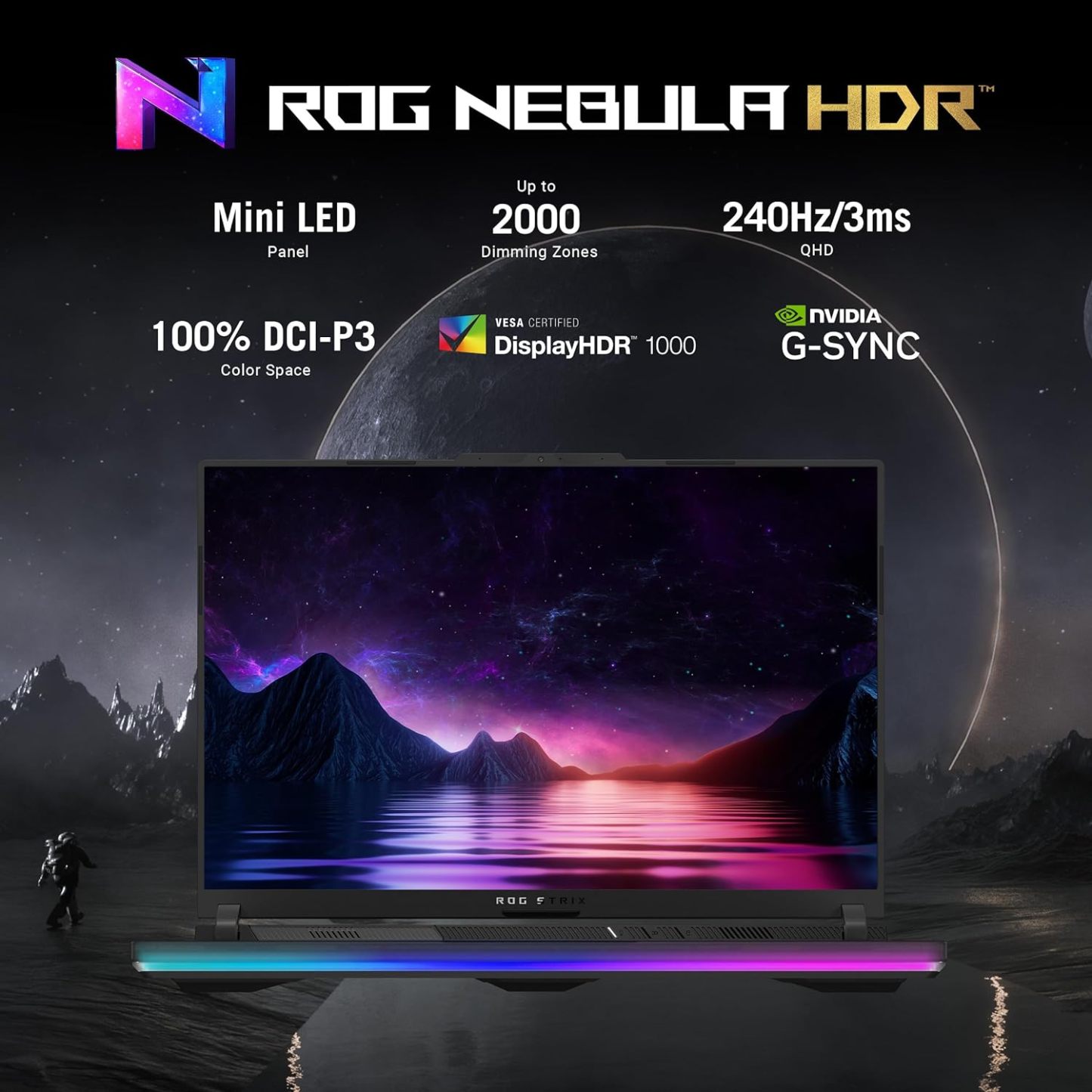  ROG Strix SCAR 16 (2025) Gaming Laptop, 16” ROG Nebula HDR 16:10 2.5K 240Hz/3ms, NVIDIA GeForce RTX 5080, Intel Core Ultra 9 275HX, 32GB DDR5, 2TB PCIe Gen 4 SSD, Wi-Fi 7, Win 11 Pro, G635LW-XS97