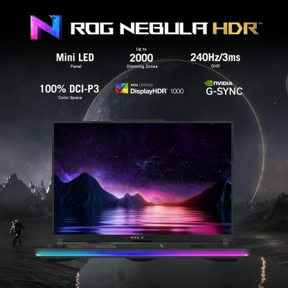  ROG Strix SCAR 16 (2025) Gaming Laptop, 16” ROG Nebula HDR 16:10 2.5K 240Hz/3ms, NVIDIA GeForce RTX 5080, Intel Core Ultra 9 275HX, 32GB DDR5, 2TB PCIe Gen 4 SSD, Wi-Fi 7, Win 11 Pro, G635LW-XS97