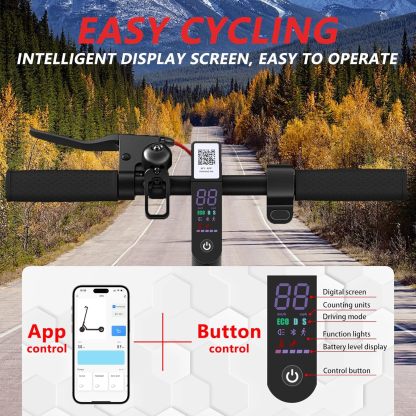 LuvTour Electric Scooter Adult, ES-S3 PRO E Scooters Max. 40km Range, Foldable Electric Scooters with APP, Double Braking System