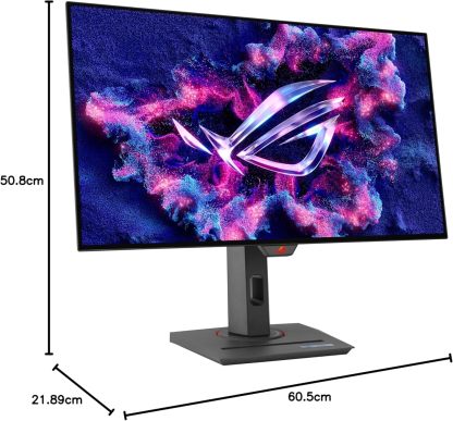  ROG Swift 27” 4K QD-OLED Gaming Monitor (PG27UCDM) - 240Hz, 0.03ms, Custom Heatsink, Neo Proximity Sensor, G-SYNC Compatible, 99% DCI-P3, True 10-bit color, DisplayPort 2.1a UHBR20, 3 yr warranty