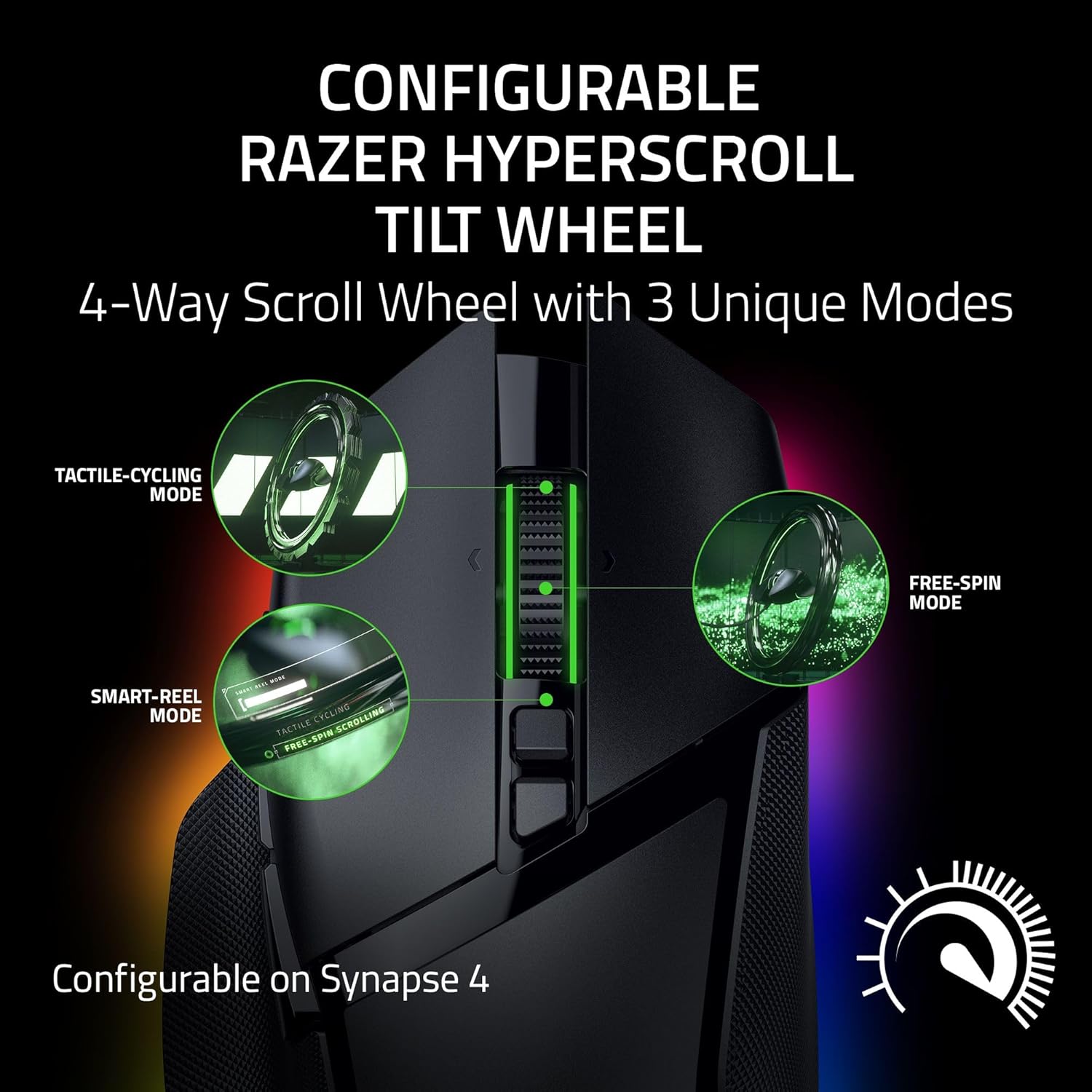  Basilisk V3 Pro 35K Wireless Gaming Mouse: HyperScroll Tilt Wheel - 35K DPI Optical Sensor Gen 2-13 Customizable Controls - Chroma RGB - Optical Switches Gen 3 - Up to 140 Hr Battery - Black