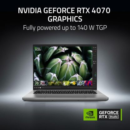 Blade 14 Gaming Laptop: AMD Ryzen 9 7940HS CPU - NVIDIA GeForce RTX 4070 GPU - 14" 16:10 QHD+ 240Hz -16GB DDR5 RAM - 1TB SSD - Windows 11 - Vapor Chamber Cooling - Chroma RGB