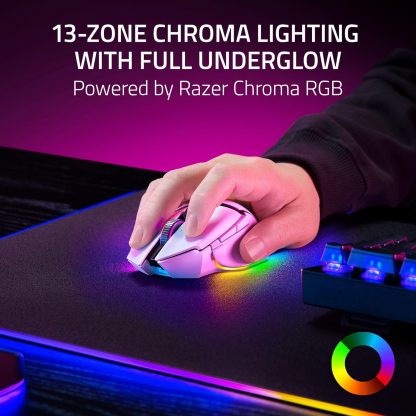  Basilisk V3 Pro 35K Wireless Gaming Mouse: HyperScroll Tilt Wheel - 35K DPI Optical Sensor Gen 2-13 Customizable Controls - Chroma RGB - Optical Switches Gen 3 - Up to 140 Hr Battery - Black