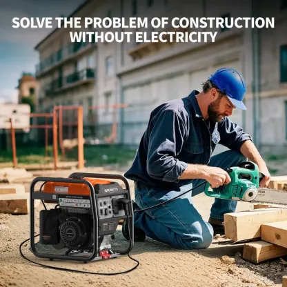 Efurden Outdoor Power Equipment 4000 WattsPortable Generator, Open Frame InverterGenerator with ECO Mode, Gas Powered, QuietOperation, Emergency Home Backup, RV Ready