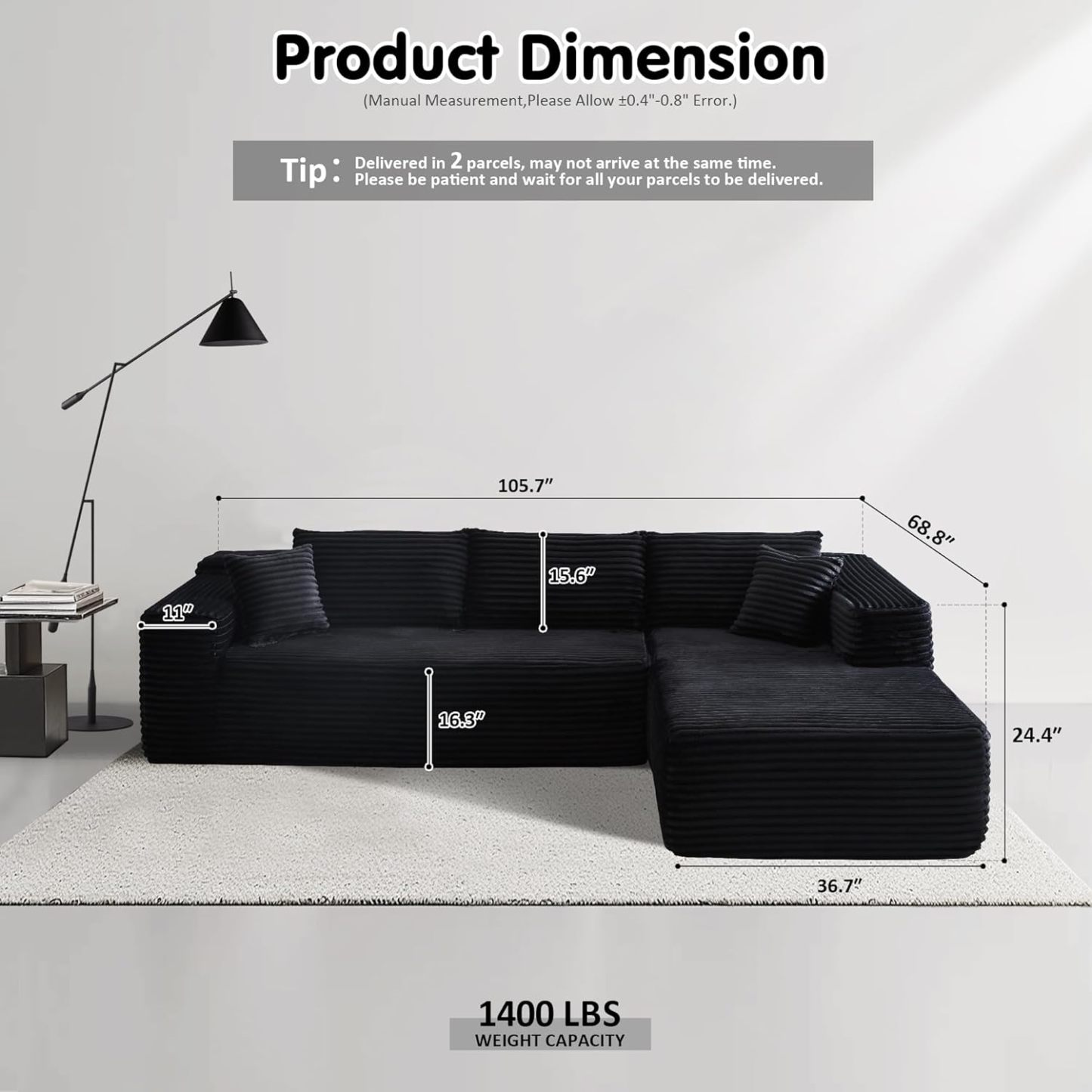 💥Last Day $39! 🔥Ovios Modular Cloud Sectional Sofa