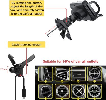 📱🚗Car mobile phone holder, electric induction wireless fast charging holder