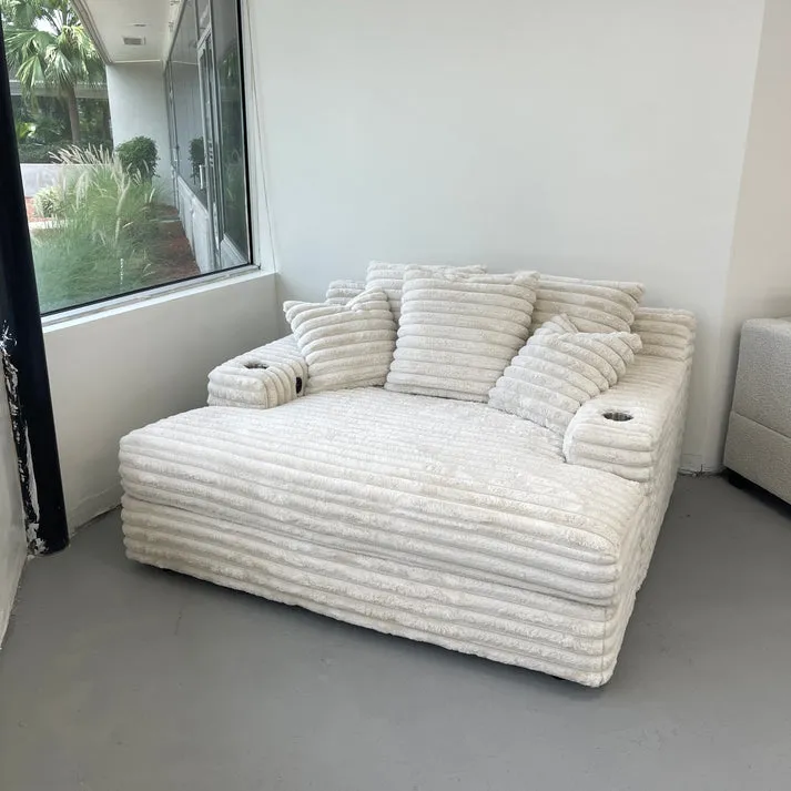 （ Last 49 items）Comfy Upholstered Chaise Lounge Sofa