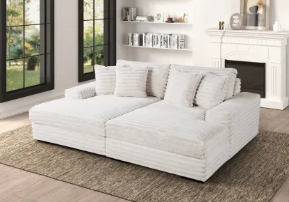 （ Last 49 items）Comfy Upholstered Chaise Lounge Sofa
