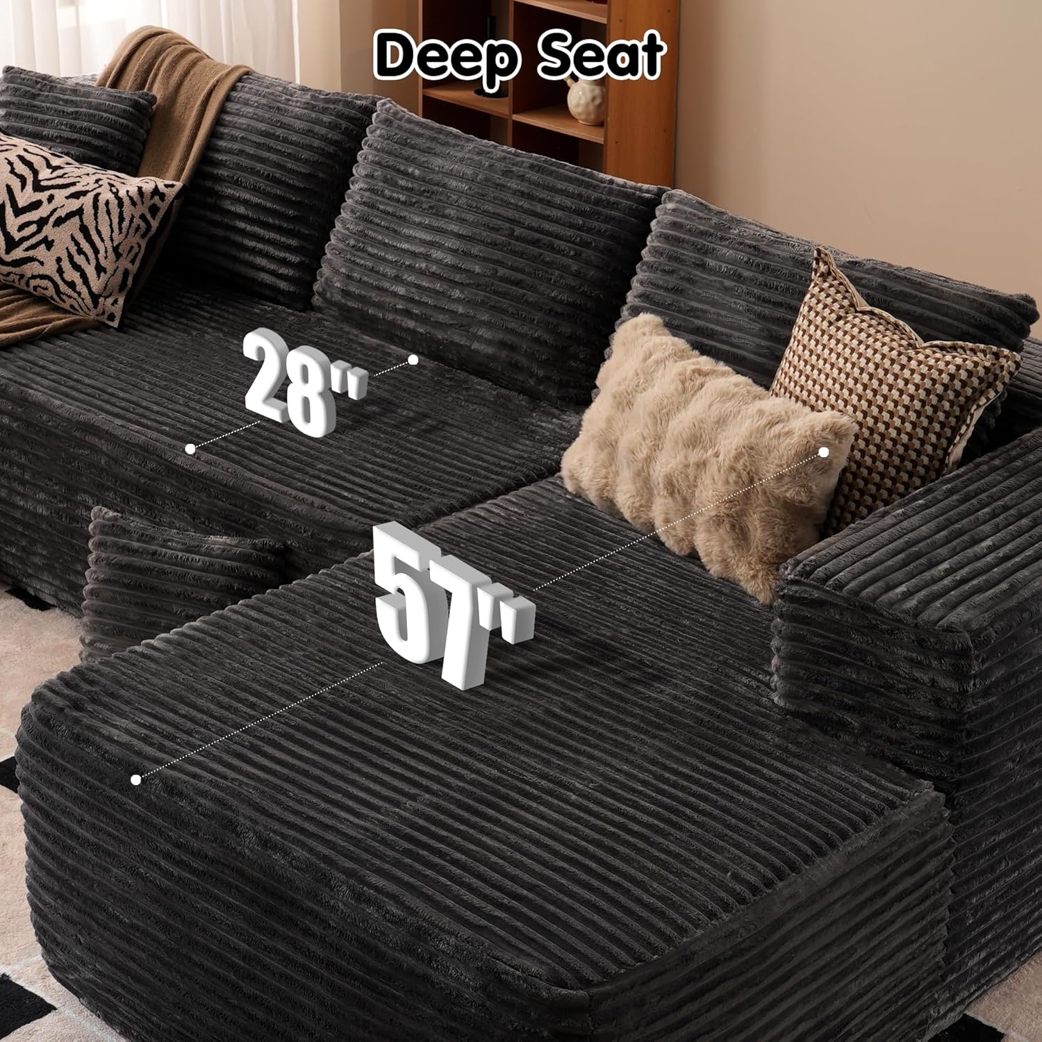 💥Last Day $39! 🔥Ovios Modular Cloud Sectional Sofa